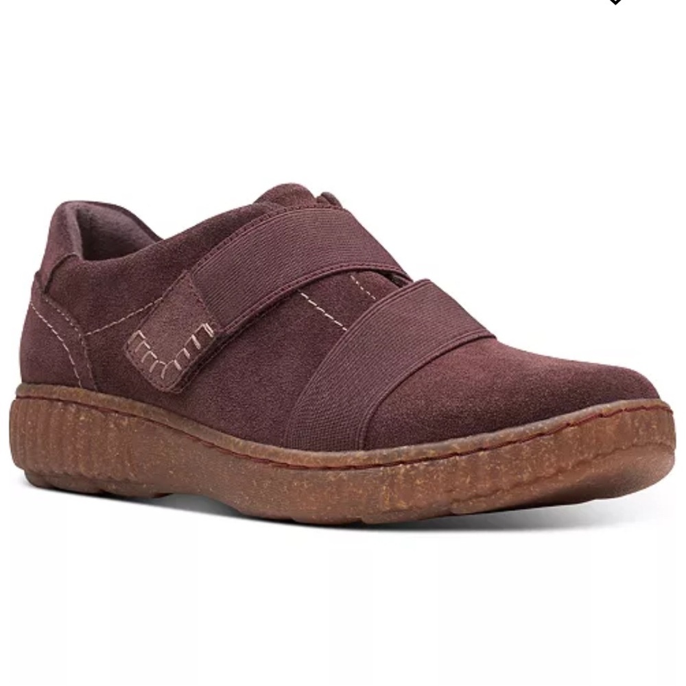 Clarks Women's Purple Caroline Holly Suede Sneakers- Size 7.5